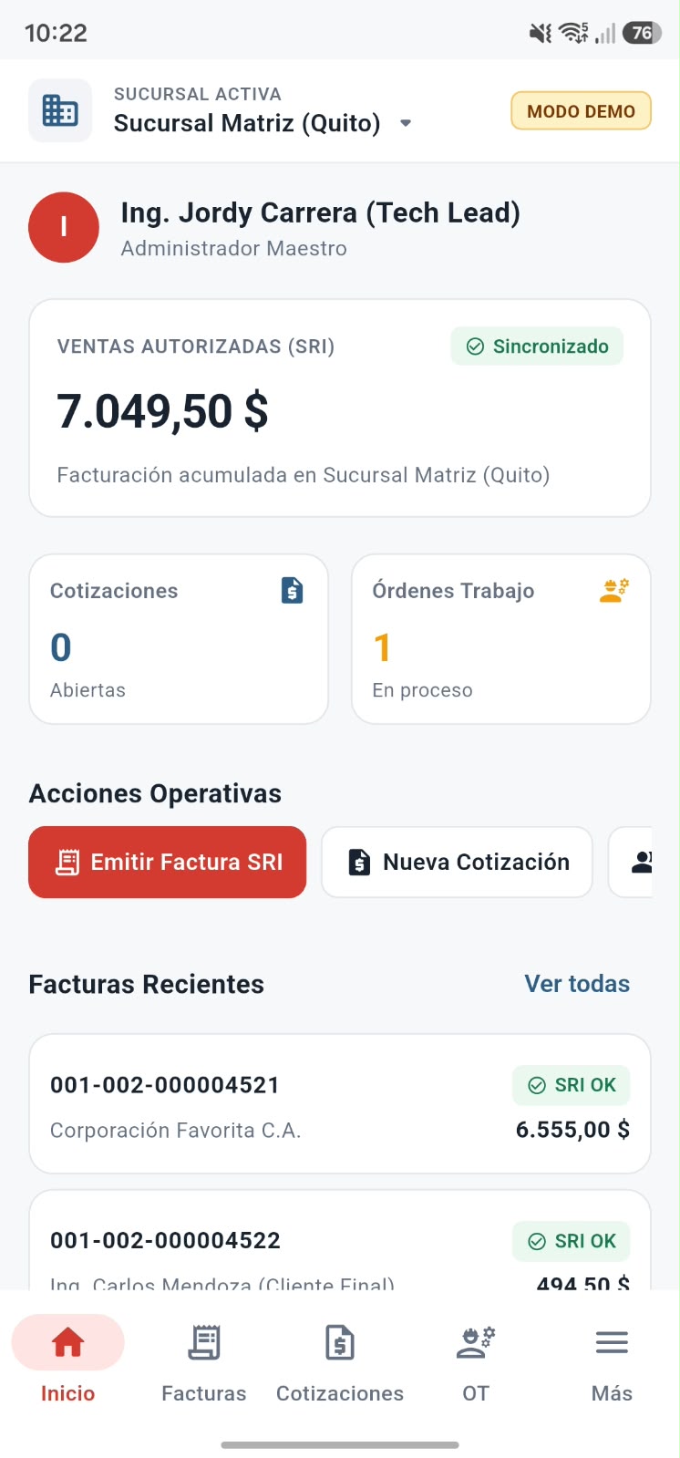 OMNI ERP App Móvil en Android y iOS